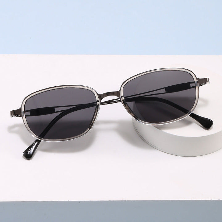 Fashionable ultra-slim square frame sunglasses. Modern design eyewear, a must-have for summer & travel.
