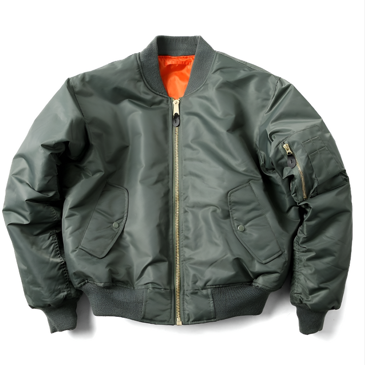 Stylish unisex bomber jacket for women & men, perfect for versatile all-season everyday wear.