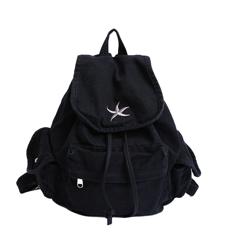 Functional unisex canvas drawstring backpack. Ideal for school, gym, travel, or everyday carry. Stylish & sturdy.