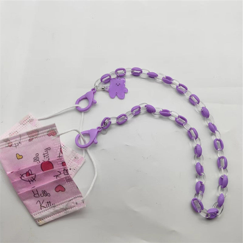 Stylish unisex mask holder chain, perfect gift for practical face mask wear.