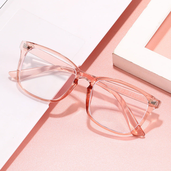 Modern lightweight square frame glasses for unisex wear. Fashionable and comfortable eyewear, ideal for daily prescription use.