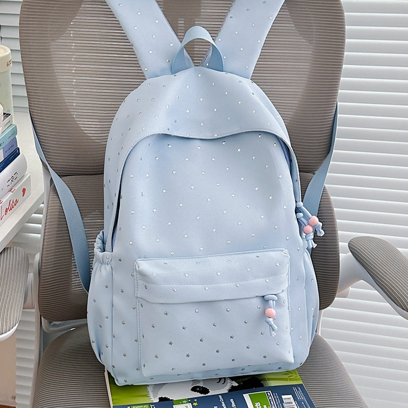 High-quality durable unisex everyday backpack with stylish star print, built for daily adventures.