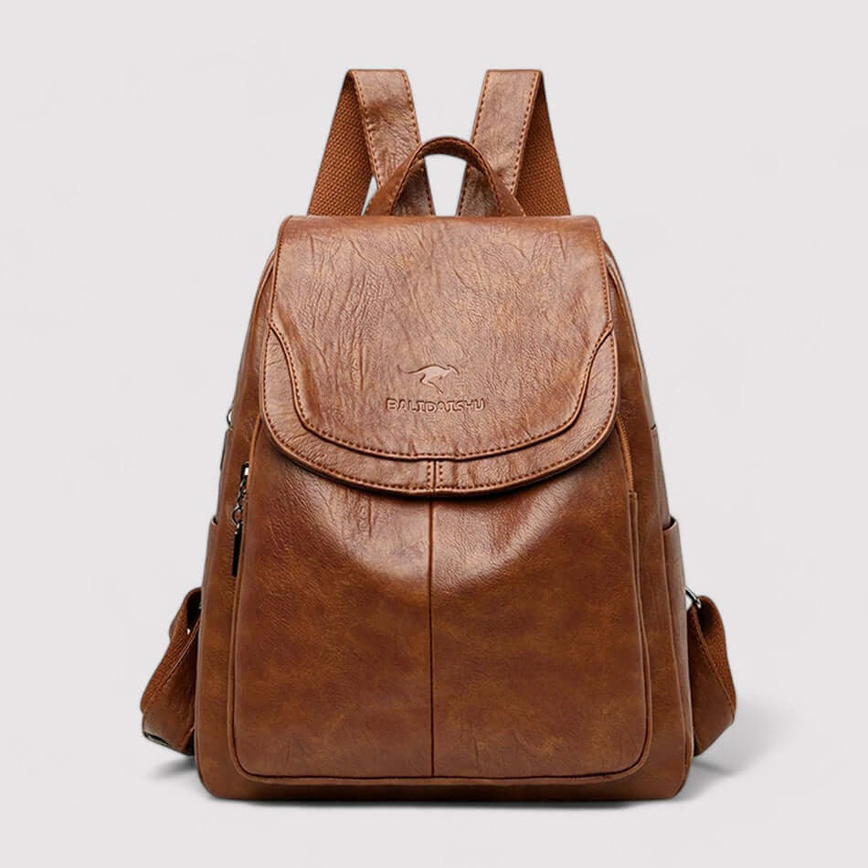 Stylish women's anti-theft backpack, perfect for secure travel and daily carry. Elegant and practical shoulder bag.