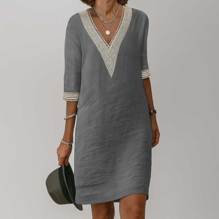 Effortless comfort in a stylish women's summer midi dress, perfect for casual spring & vacation wear.