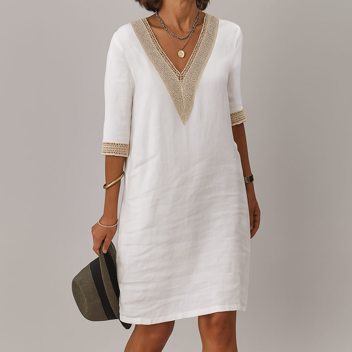 New women's chic breezy summer midi dress, designed for relaxed style & ultimate comfort.