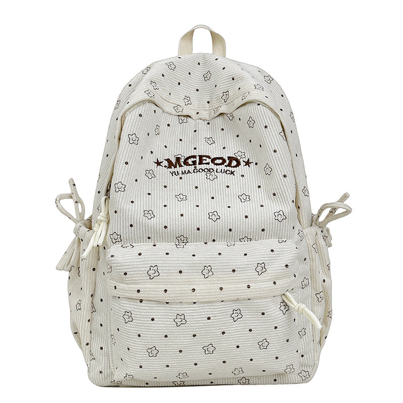 Charming floral women's backpack, a stylish and durable daily bag for school, work, or casual travel.