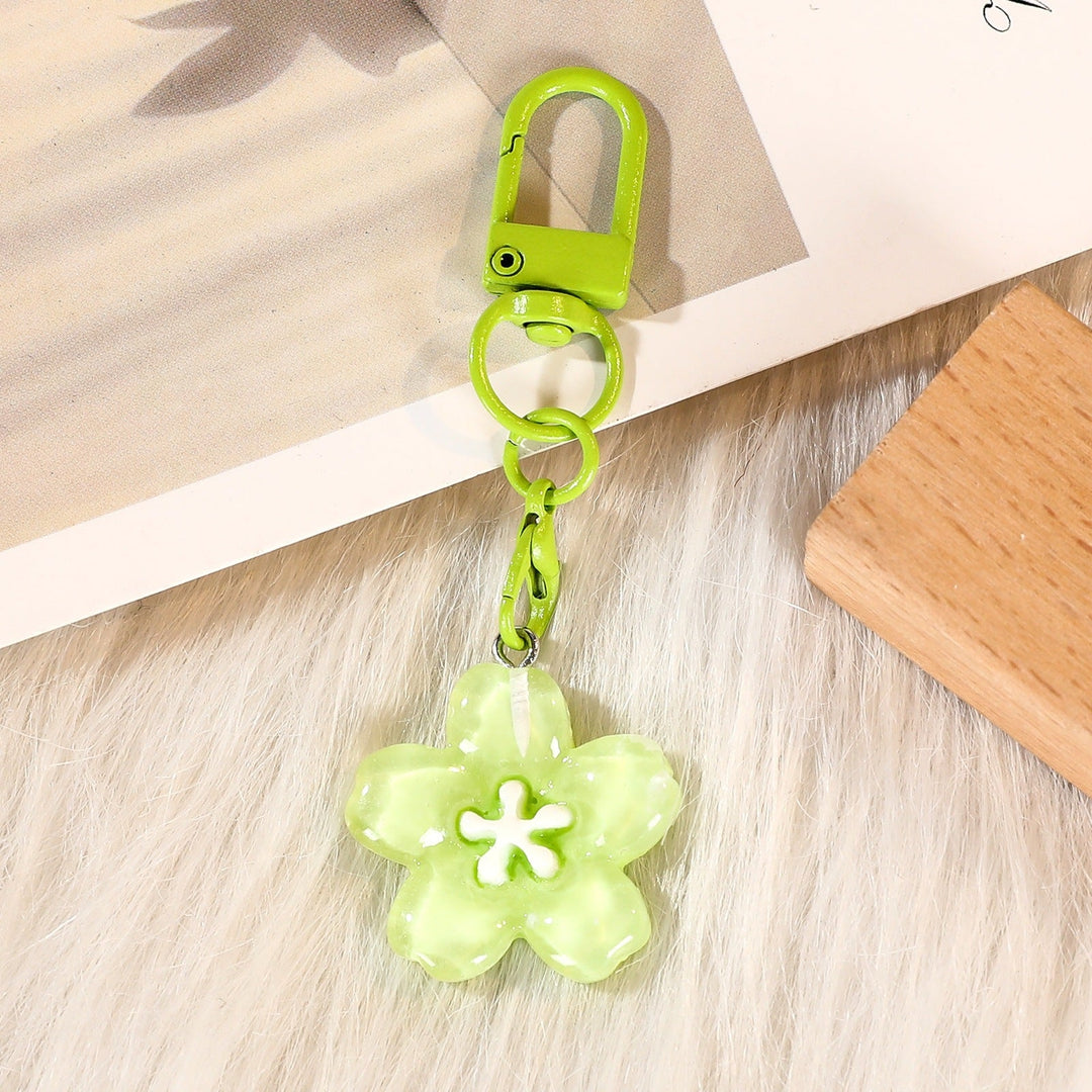 Delicate floral pattern keychain, a pretty flower bag accessory and key holder for women.