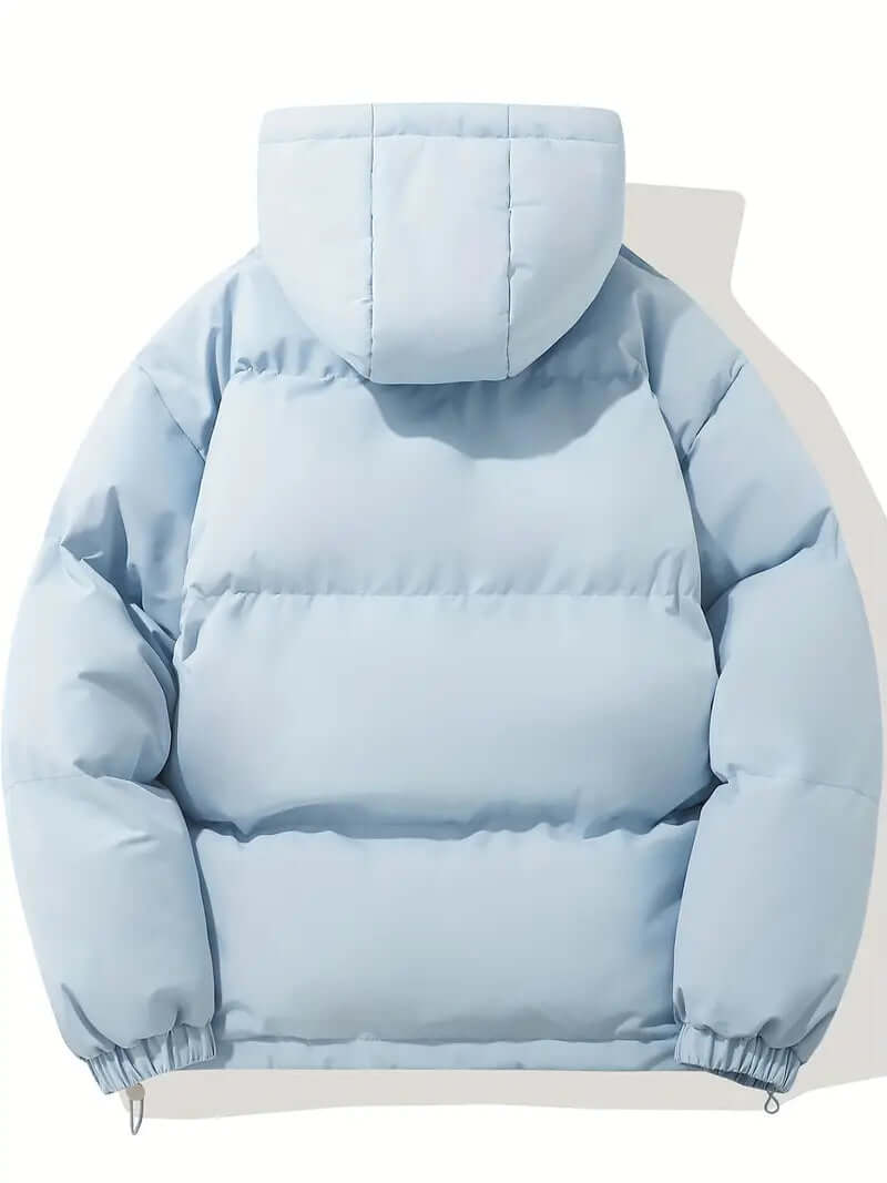 Navy women's hooded puffer jacket. A warm and weather-resistant winter coat, combining style & function.