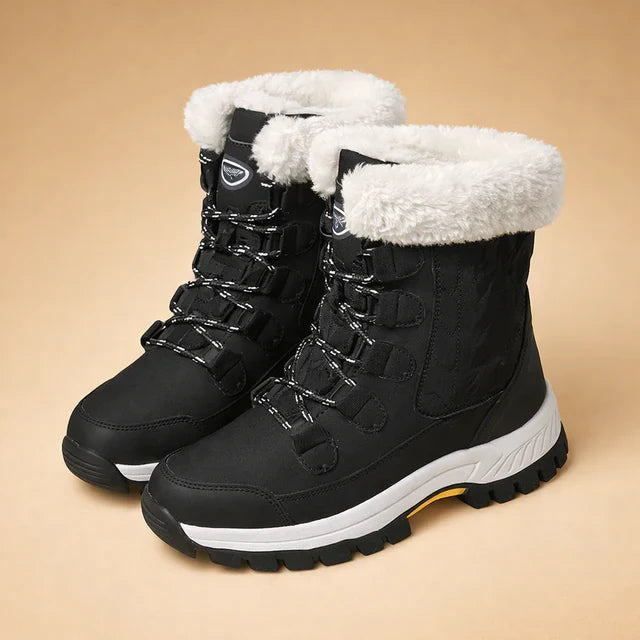 Fashionable women's winter boots, perfect for outdoor activities & snowy conditions, providing warmth & anti-slip grip.