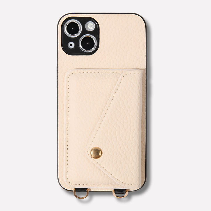 Versatile women's leather wallet phone case, crossbody design with lanyard and multiple card slots, perfect for iPhones.