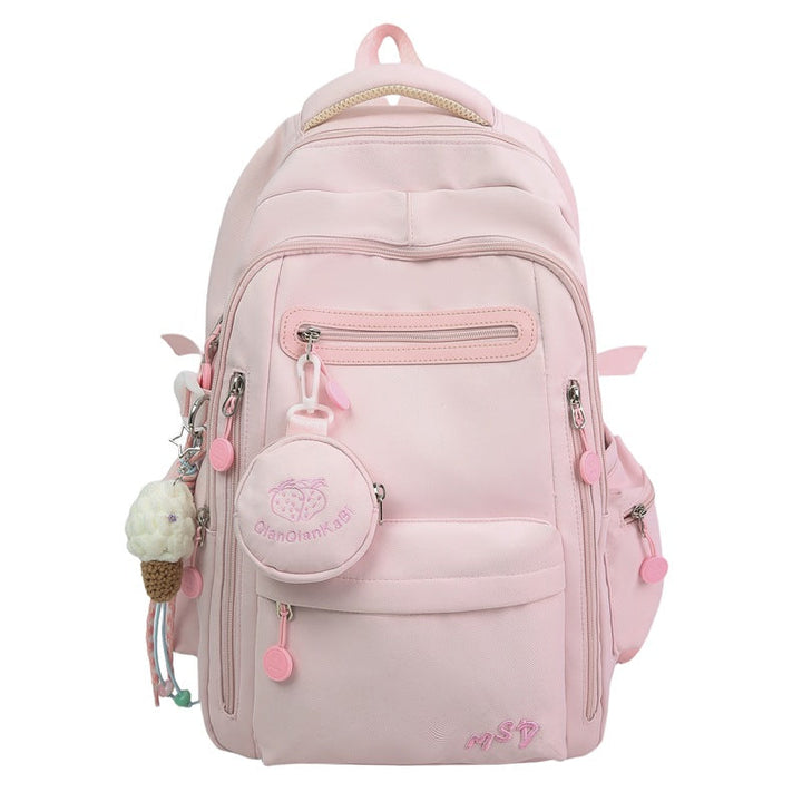 Stylish women's lightweight multi-functional backpack for daily use, school, or travel. Compact & organized.