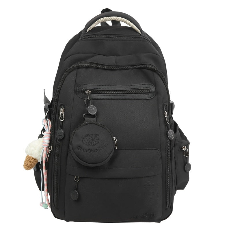Versatile women's lightweight backpack, ideal as a stylish school bag, travel pack, or daily use accessory. Organized.