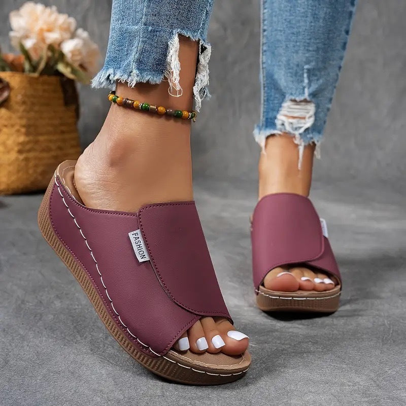 Lightweight women's sandals featuring arch support, slip-resistant sole, and comfortable open-toe design.