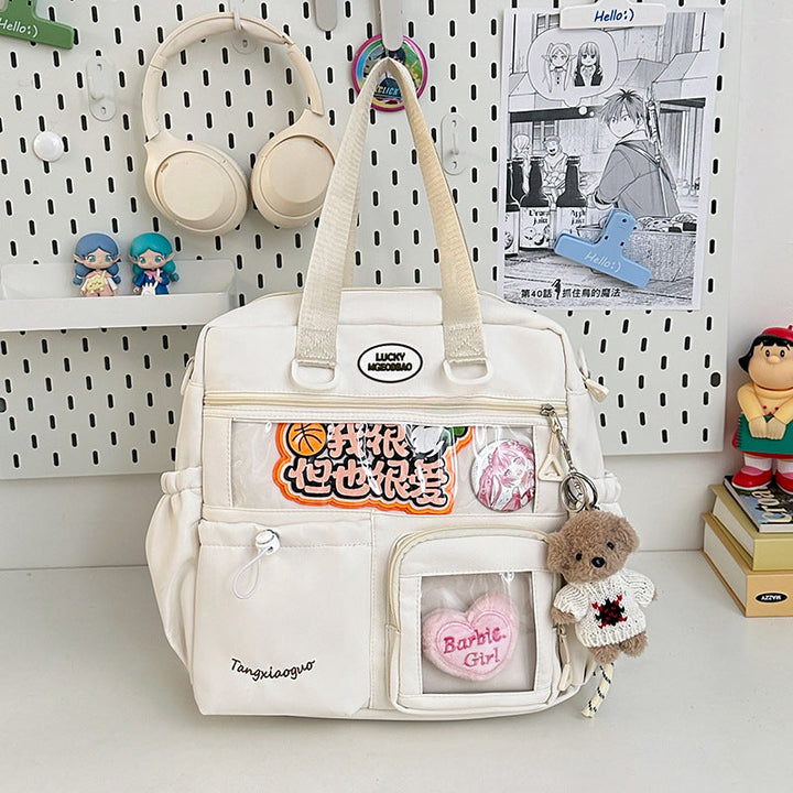 Elegant women's multi-pocket tote bag. A stylish and functional shoulder bag for work, travel, and daily use.