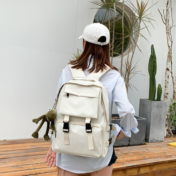 Water-resistant women's versatile backpack, ideal as a laptop bag, travel pack, or stylish work/daily essential.
