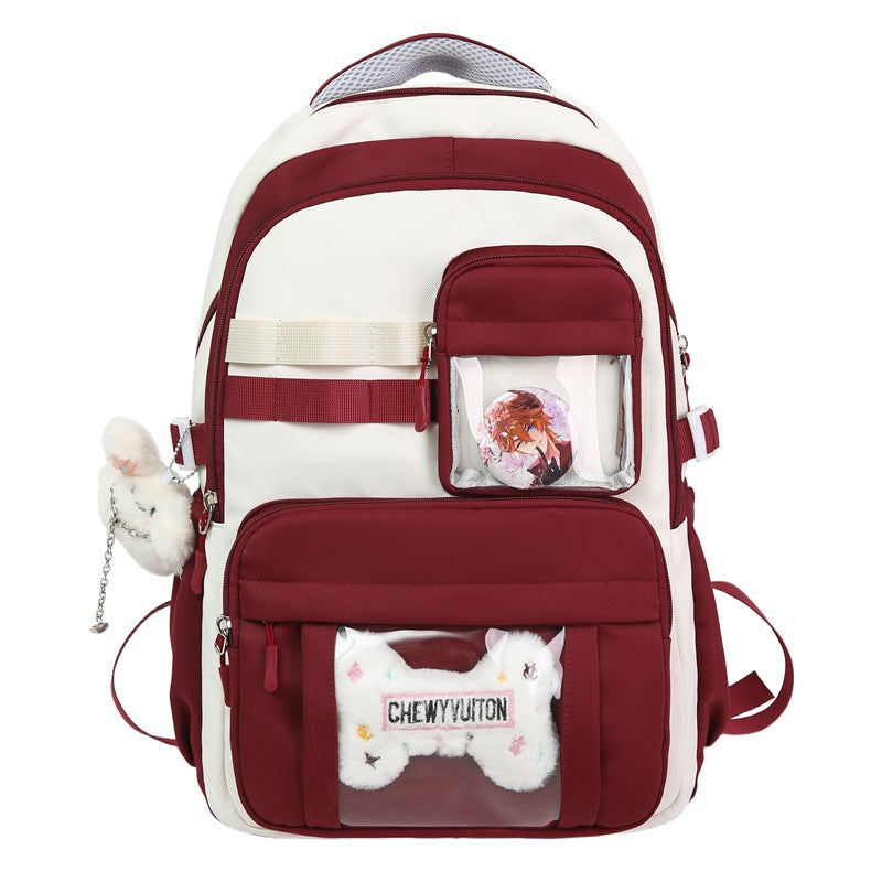 Durable everyday women's fashion backpack with adjustable straps, perfect for school, work, or stylish travel. Chic & comfy.