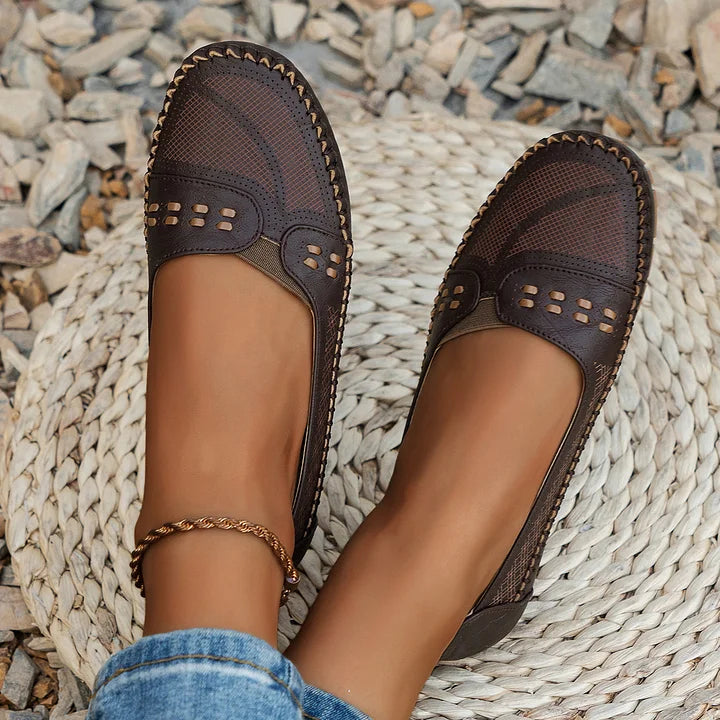 Everyday women's walking shoes: stylish, comfortable, and orthopedic slip-on flats.