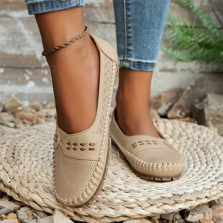 Elegant women's orthopedic slip-on shoes, perfect for casual outings & comfortable walking.