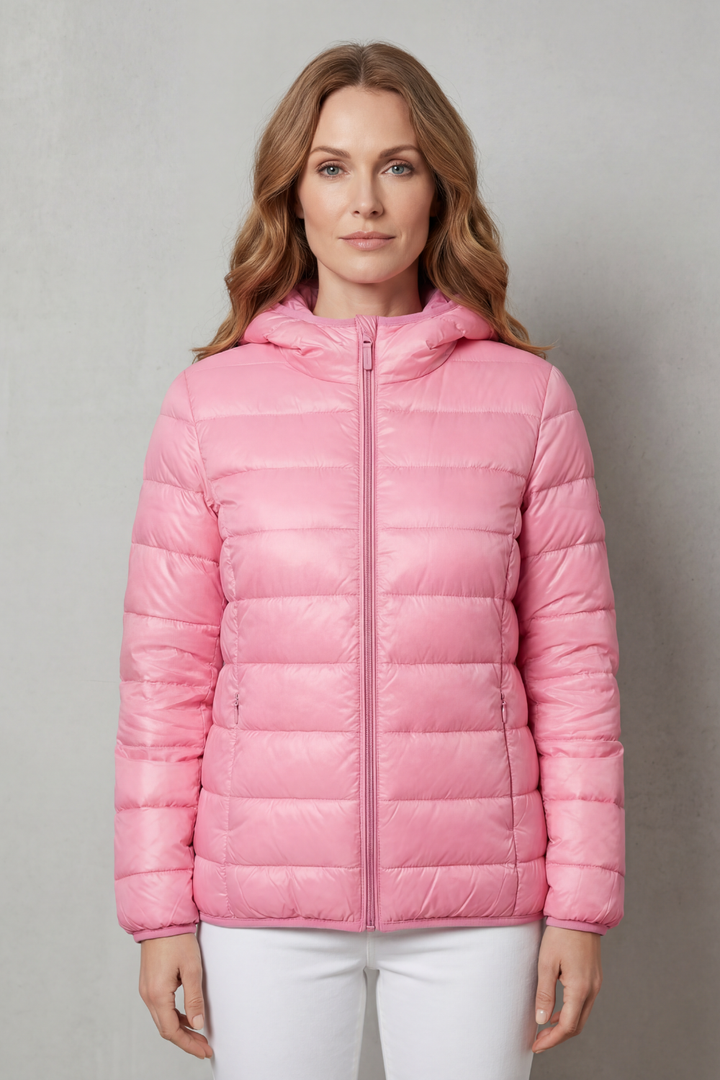 Classic black women's waterproof all-weather coat, versatile for everyday layering.