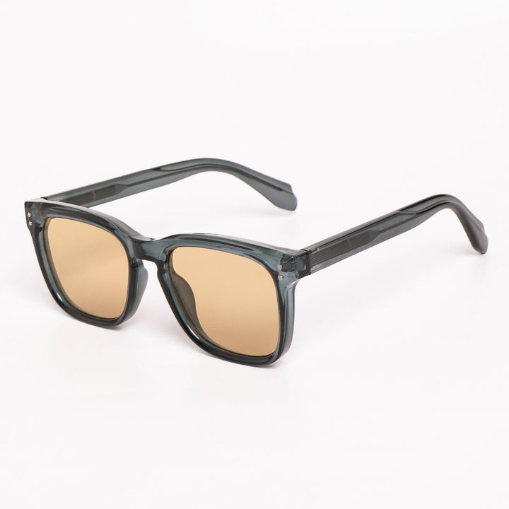 Close-up of women's stylish textured frame sunglasses, ensuring UV protection and a modern aesthetic.