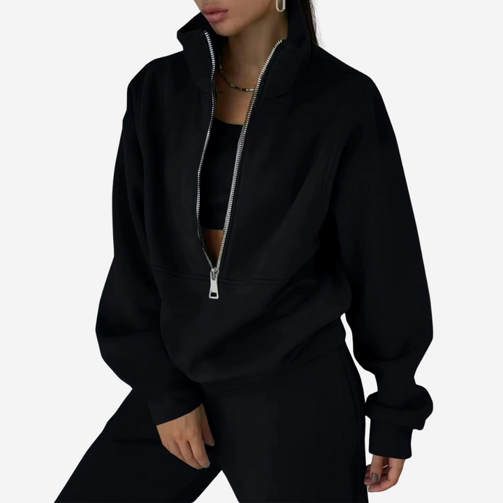 Women's comfortable & stylish two-piece tracksuit. Perfect jogger set for a casual outfit, loungewear, or active style.
