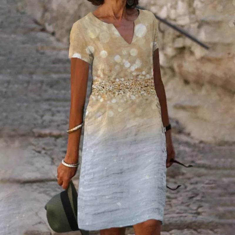 Comfortable & stylish women's V-neck long sleeve blouse with elegant button design, ideal for everyday fashion.