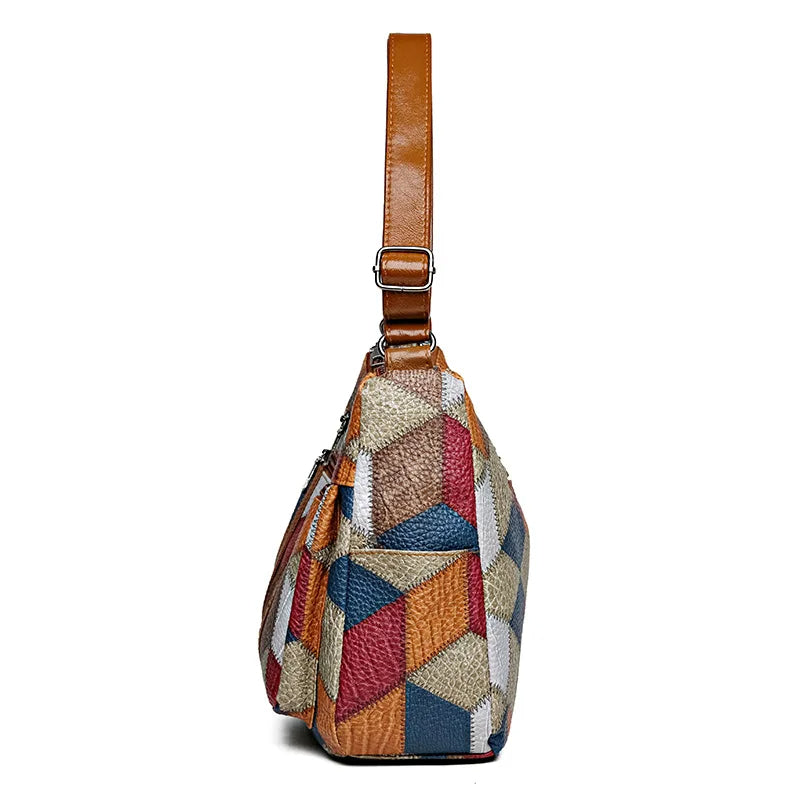 Luxurious vegetable leather women's handbag with elegant detailing, perfect for everyday fashion.