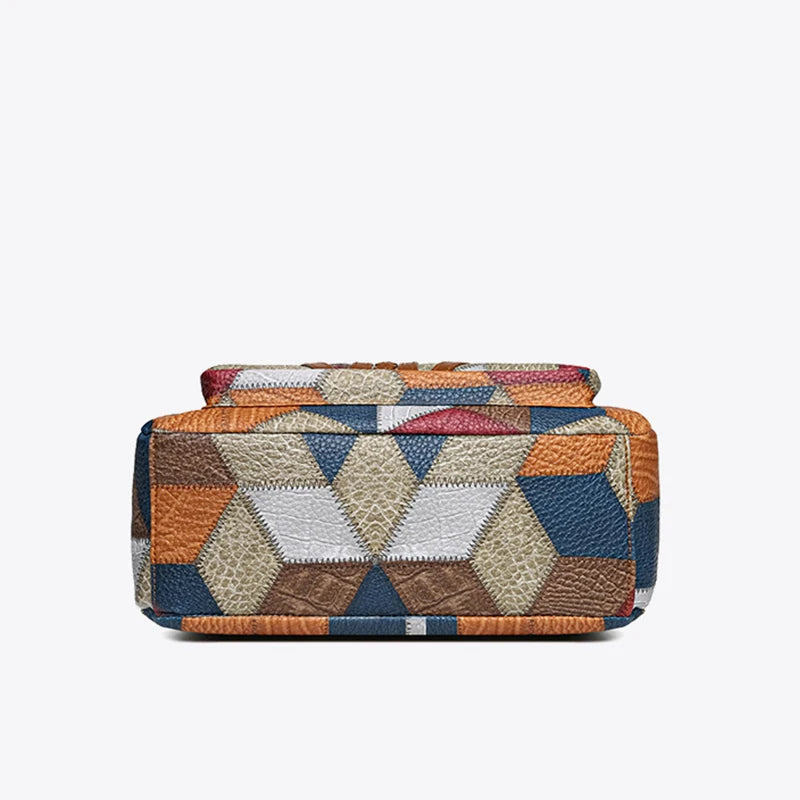 Functional everyday women's bag: stylish vegetable leather handbag, wear as shoulder or crossbody.