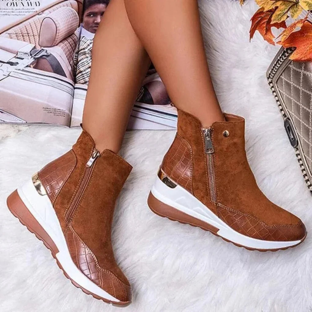 Stylish women's waterproof ankle boots for all-weather protection & comfort. Perfect for rain, snow, & everyday wear.