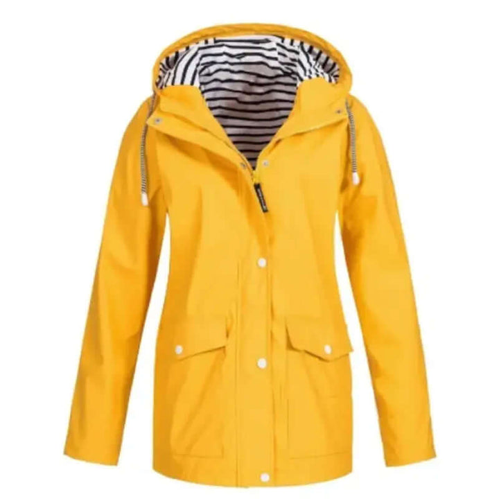 Lightweight women's rain jacket, perfect for spring hikes & autumn adventures. Waterproof & windproof.