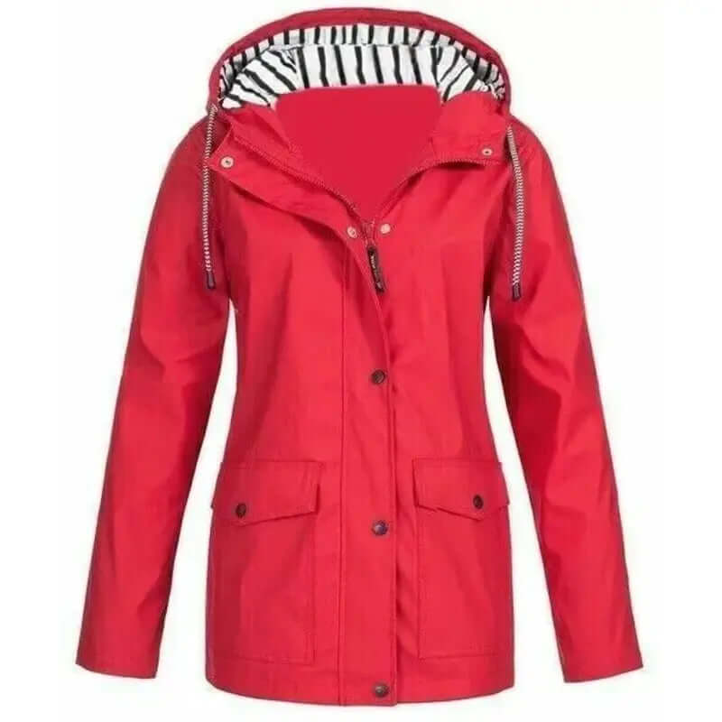 Everyday women's waterproof outerwear coat, chic and practical for urban & nature.