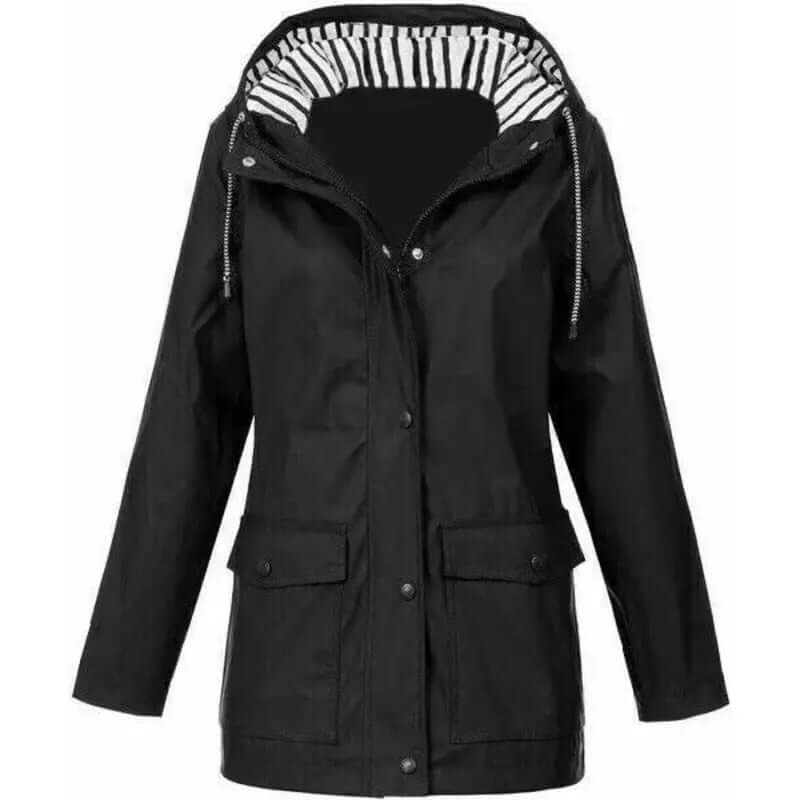 Versatile women's waterproof & windproof outdoor jacket, stylish activewear for all seasons.