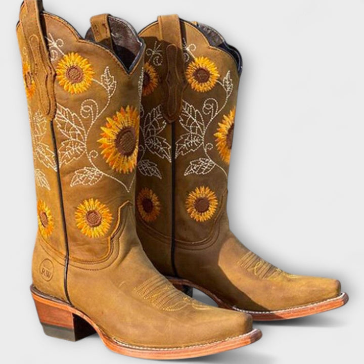 Stylish women's western cowboy boots, perfect for everyday wear. Versatile & comfortable fashion footwear.