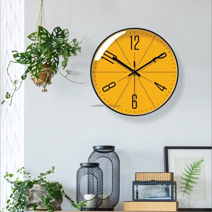 Elegant wooden wall clock featuring a silent sweep movement, ideal for enhancing home or office decor.