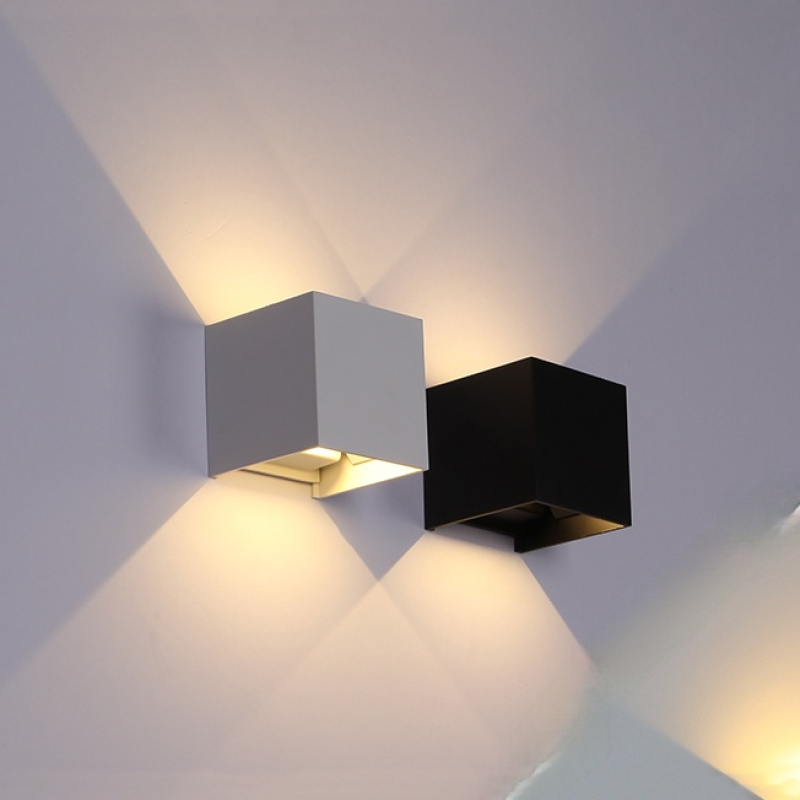 Sleek Tavey LED wall light, modern square design, for elegant home lighting solutions.