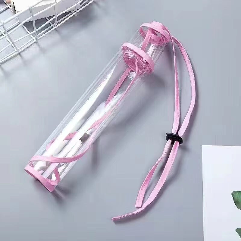 Must-have translucent umbrella accessory, rain protection cover for wet weather. Features an easy-to-use drawstring.