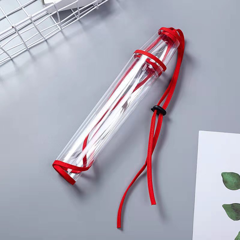 Durable translucent umbrella storage cover, lets you see your umbrella while protecting from rain and wet drips.