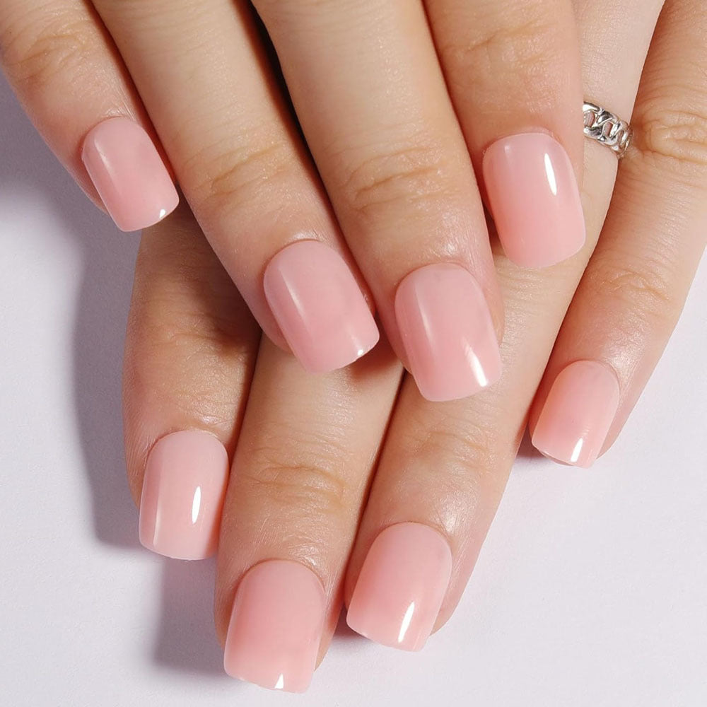 Complete press-on nail kit with adhesive for a perfect, trendy fake nail manicure and stylish nail art.
