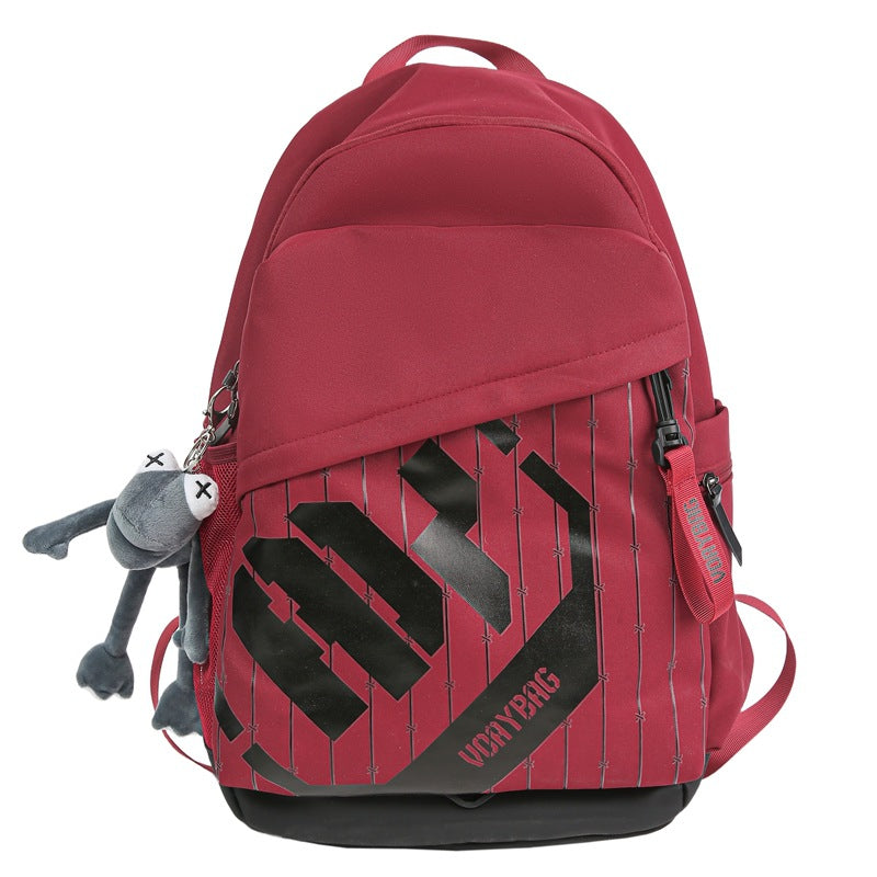 Fashionable unisex graphic backpack, ideal for travel, school, or daily use. Modern & durable design.