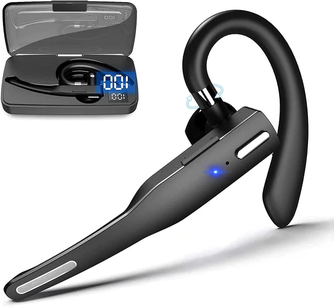 Comfortable Bluetooth 5.1 Trucker Headset for long drives and office use, featuring dual mic.