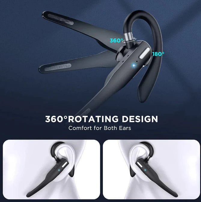 Trucker Bluetooth 5.1 Headset with superior dual mic noise cancelling for crystal-clear conversations.