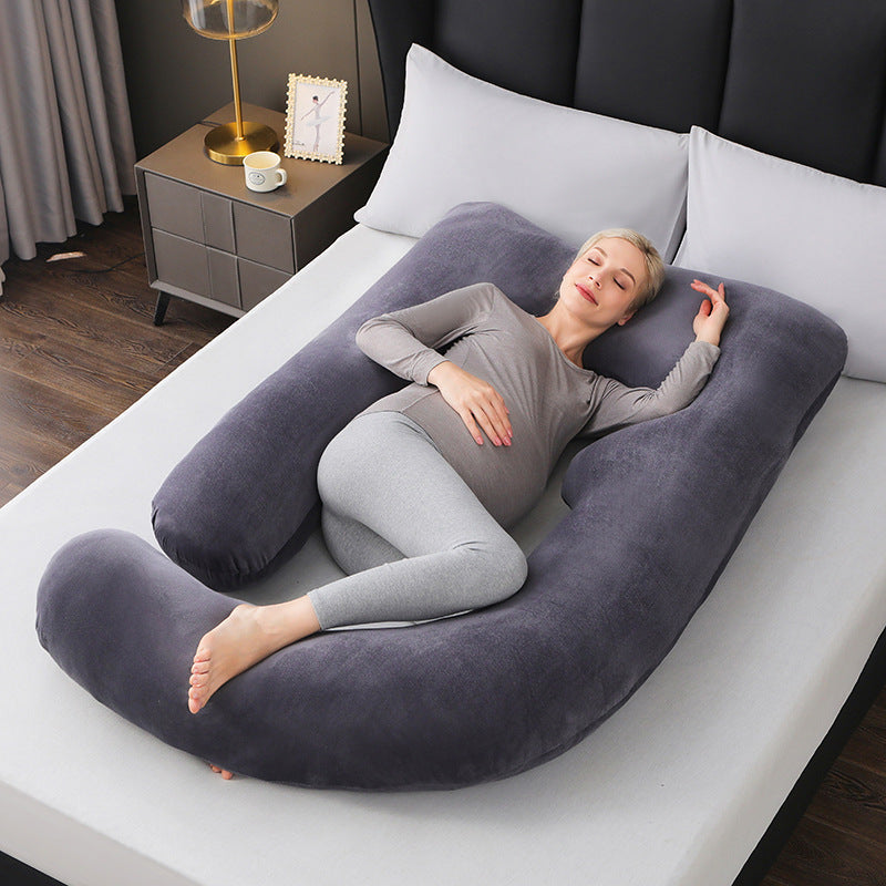 Ergonomic full body sleep pillow, offering back support & pain relief.