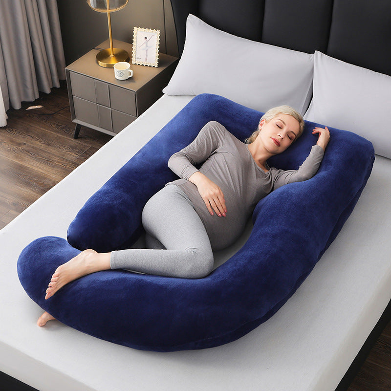 Unisex full body support pillow, U-shaped, designed for ergonomic comfort.