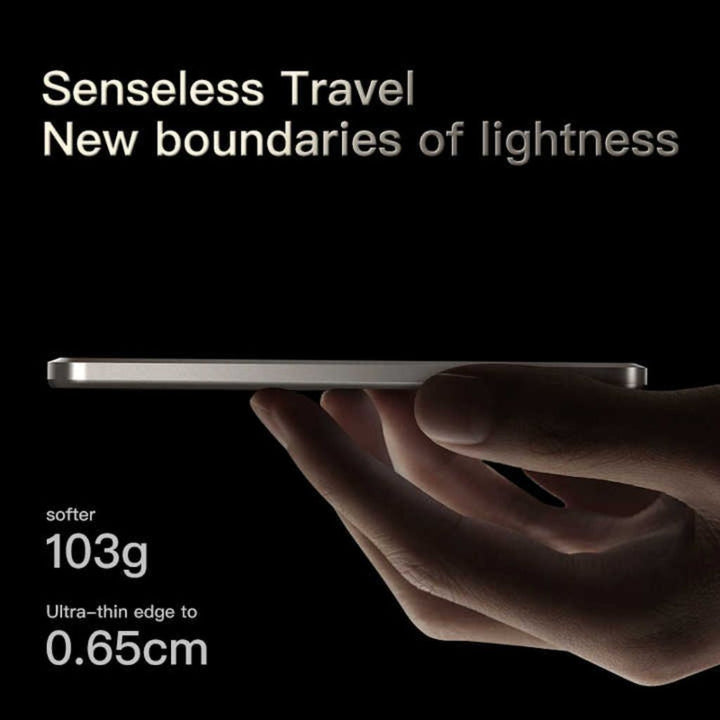 Sleek universal wireless power bank, perfect tech accessory for travel.