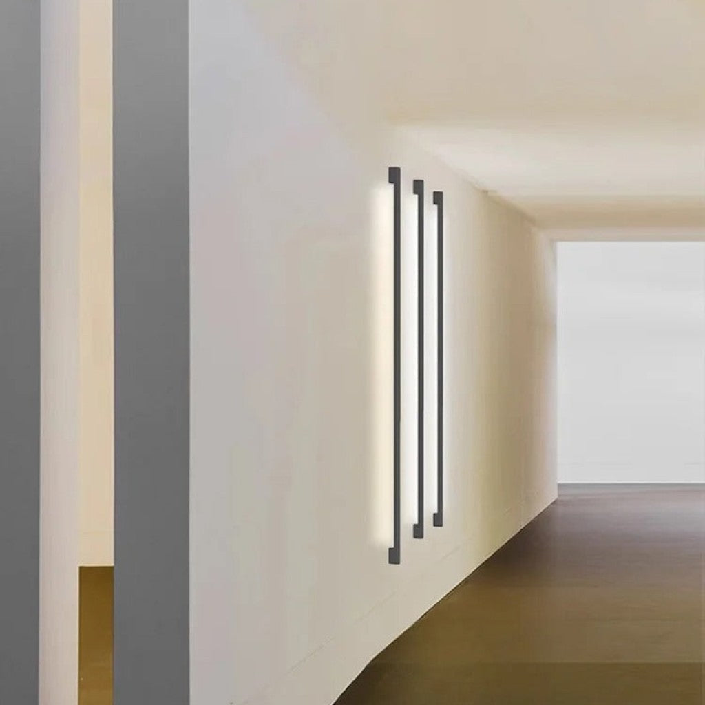 Contemporary LED wall sconce. Ultra-thin dimmable lighting, perfect for modern indoor home accents. Energy-efficient.