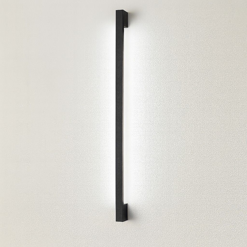 Modern, ultra-thin LED wall sconce. Dimmable indoor lighting with a sleek, energy-efficient minimalist design.