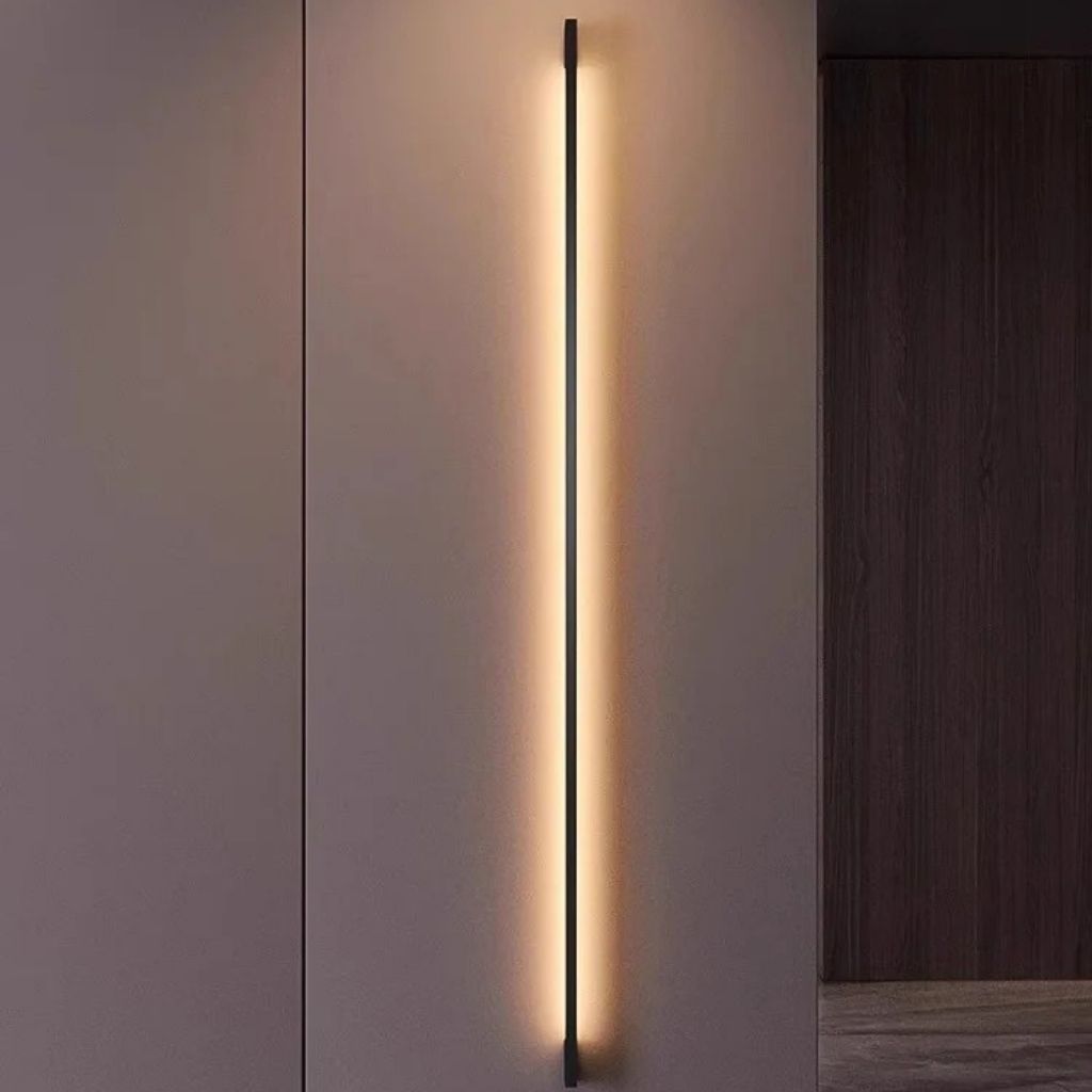 Indoor lighting: Ultra-thin dimmable LED wall sconce. Modern, energy-efficient lamp with a contemporary look.