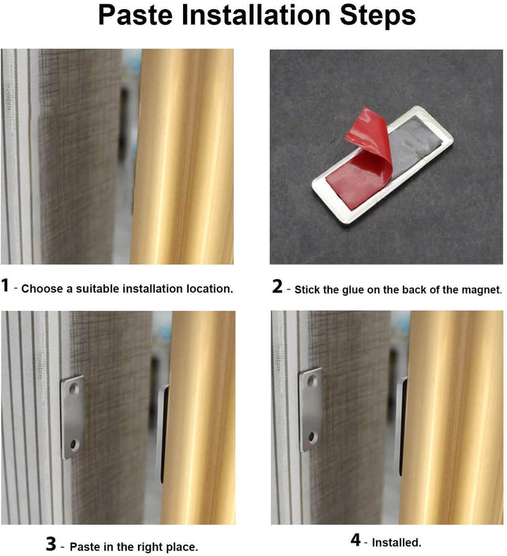 Bathroom storage magnetic catch, ultra-thin, strong hold for cabinet doors, improves organization.