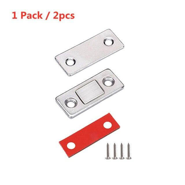 Secure closure with ultra-thin magnetic cabinet latch, strong hold for all home doors & drawers.