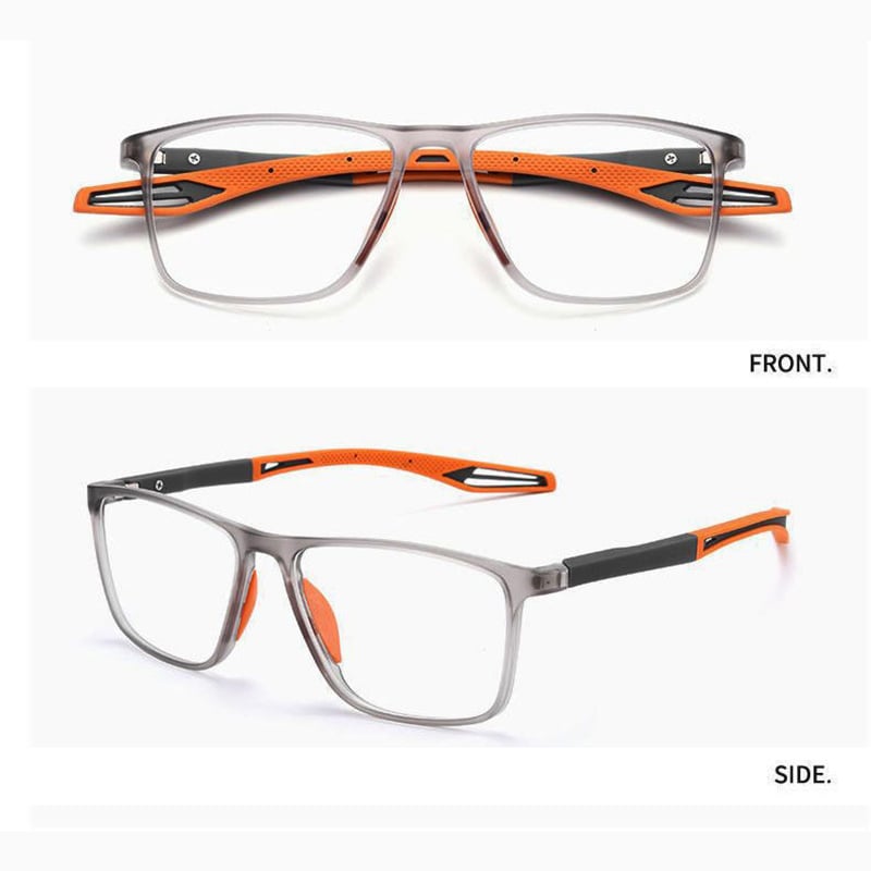 Premium ultralight multifocal reading glasses with polycarbonate lenses for clear vision.